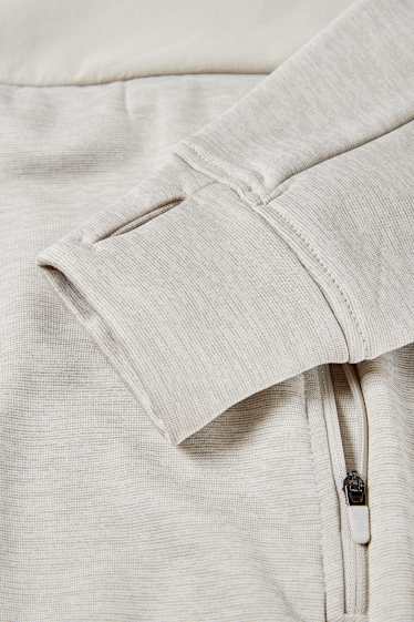Men - Technical zip-through sweatshirt - beige