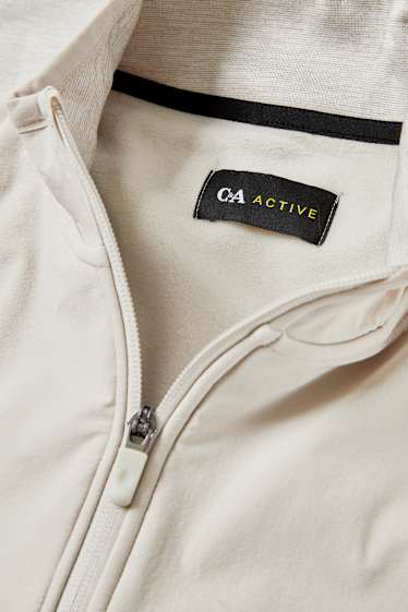 Men - Technical zip-through sweatshirt - beige