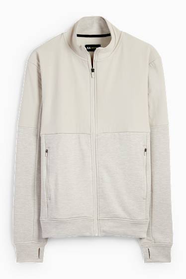 Men - Technical zip-through sweatshirt - beige