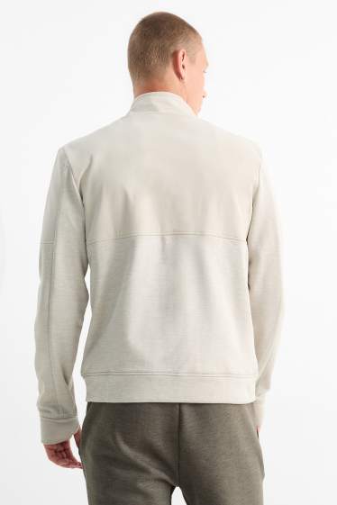 Men - Technical zip-through sweatshirt - beige