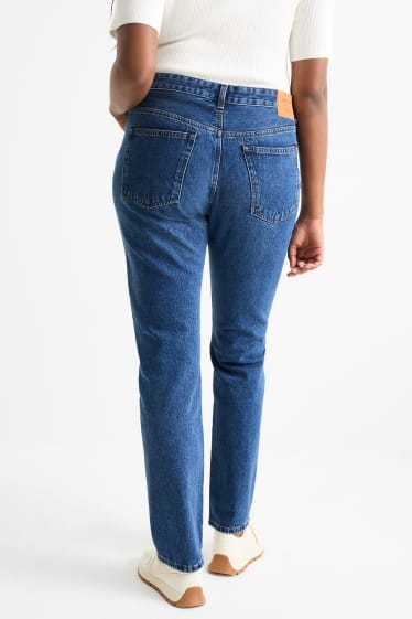 Donna - Vintage straight jeans - vita alta - jeans blu scuro
