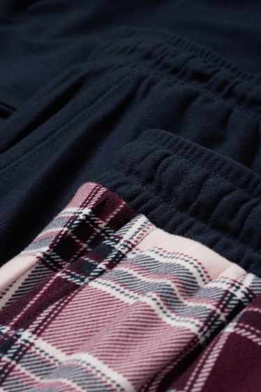 Donna - Confezione da 2 - pantaloni pigiama - nero