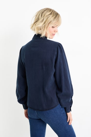 Femmes - Chemisier en jean - bleu foncé