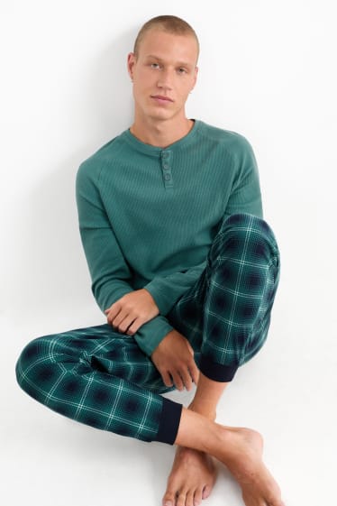 Herren - Pyjama - dunkelgrün