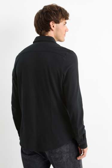 Herren - Hemd - Slim Fit - Kent - schwarz
