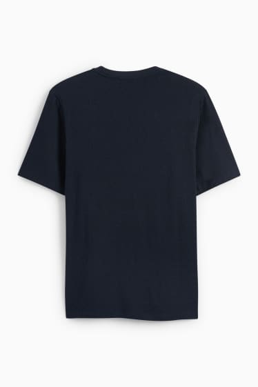 Herren - T-Shirt - strukturiert - dunkelblau
