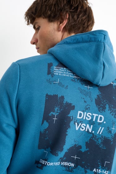 Heren - Hoodie - blauw