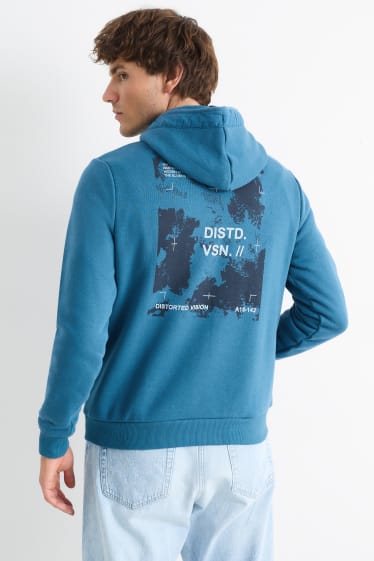 Heren - Hoodie - blauw