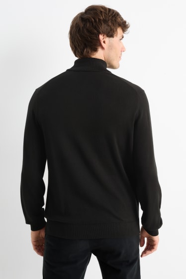 Hommes - Pull à col roulé - noir