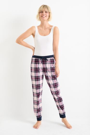 Donna - Confezione da 2 - pantaloni pigiama - nero
