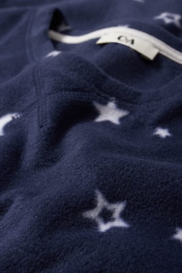 Femmes - Pyjama en polaire - à motif - bleu foncé