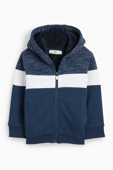 Kinderen: jongens - Sweatvest met capuchon - donkerblauw