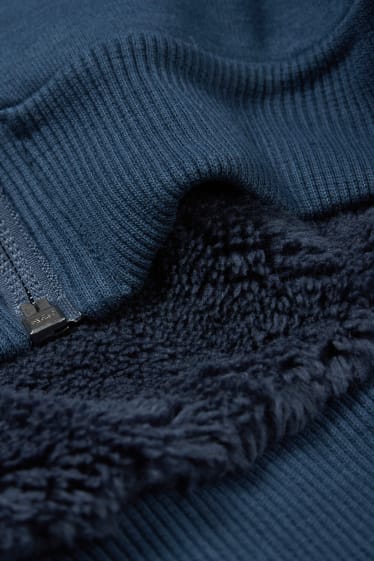 Kinderen: jongens - Sweatvest met capuchon - donkerblauw