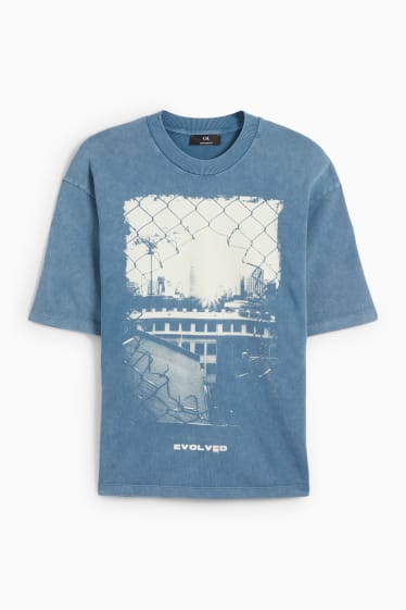 Men - Oversized T-shirt - blue