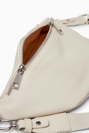 Femmes - Sac à bandoulière amovible - synthétique - beige clair