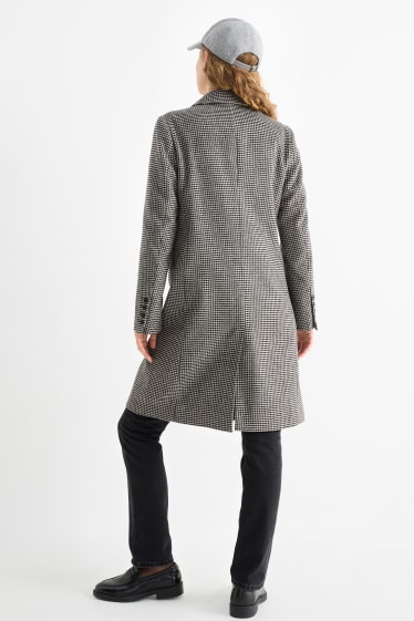 Femmes - Manteau - à motif - blanc / noir