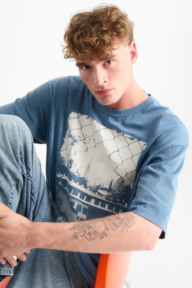 Men - Oversized T-shirt - blue