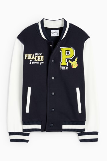 Bambini - Pokémon - giacca stile college - blu scuro