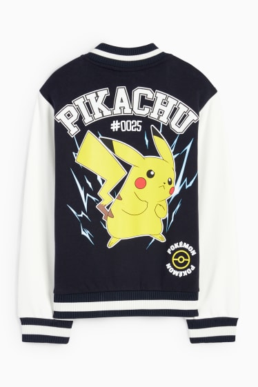 Bambini - Pokémon - giacca stile college - blu scuro