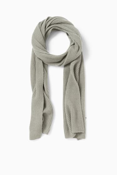 Femmes - Écharpe en maille de cachemire - vert menthe