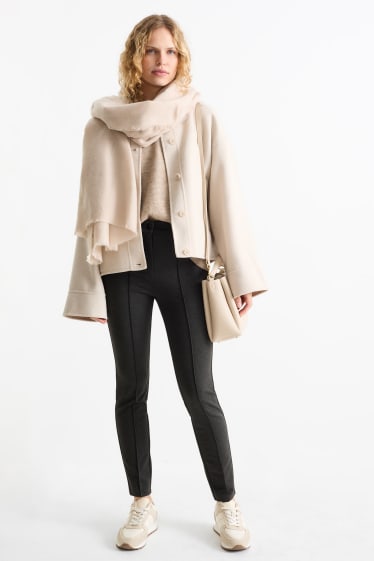 Damen - Jersey-Hose - High Waist - Skinny Fit - dunkelgrau