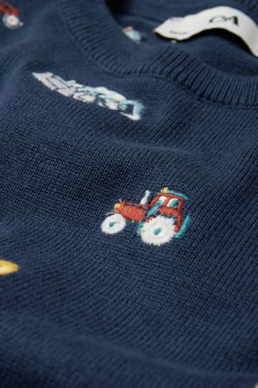 Enfants garçons - Tractopelles et tracteurs - pullover - bleu foncé