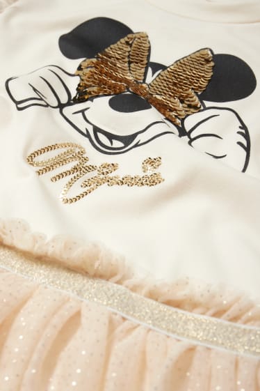 Kinder Mädchen - Minnie Maus - Kleid - cremefarben
