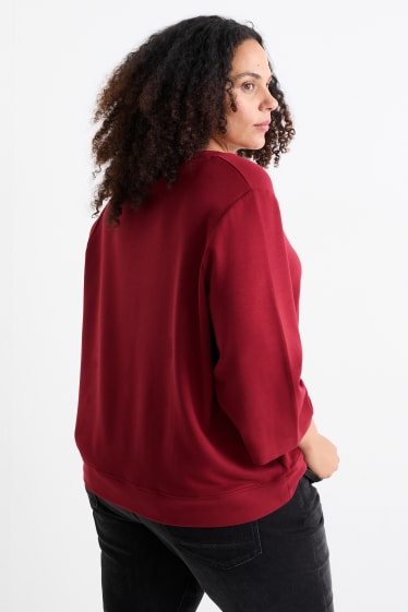 Femmes - Sweat - rouge foncé