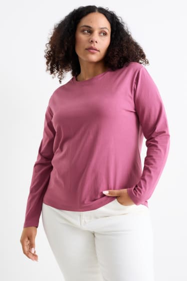 Donna - Maglia a maniche lunghe - fucsia