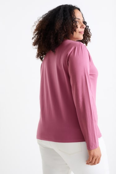 Donna - Maglia a maniche lunghe - fucsia