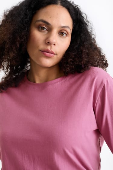 Donna - Maglia a maniche lunghe - fucsia