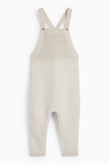 Unisex - Salopette in maglia per neonati - beige