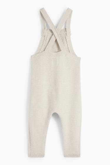 Unisex - Salopette in maglia per neonati - beige