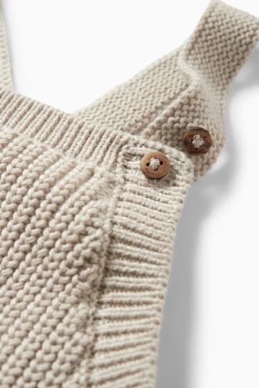 Unisex - Salopette in maglia per neonati - beige