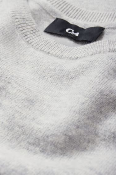 Men - Cashmere jumper - light gray-melange