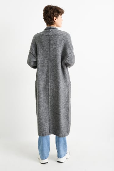 Dona - Jaqueta de punt llarga - gris