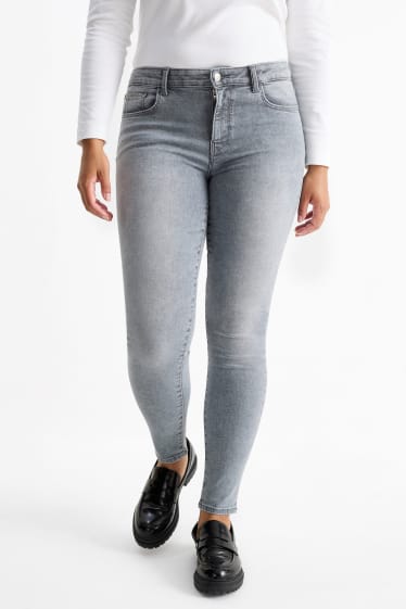 Femmes - Skinny jean - mid waist - jean galbant - LYCRA® - jean gris clair