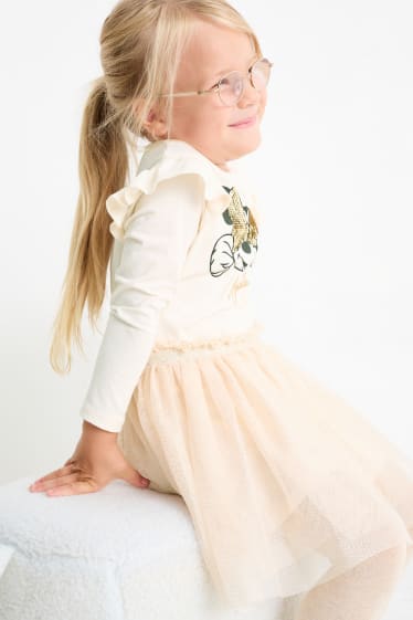Kinder Mädchen - Minnie Maus - Kleid - cremefarben