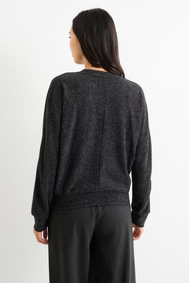 Dames - Sweatshirt - zwart mix