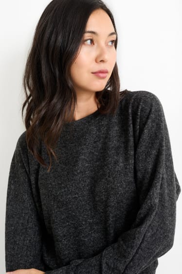 Dames - Sweatshirt - zwart mix