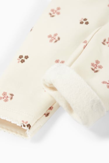 Bébés filles - Petites fleurs - ensemble bébé - 3 pièces - marron foncé