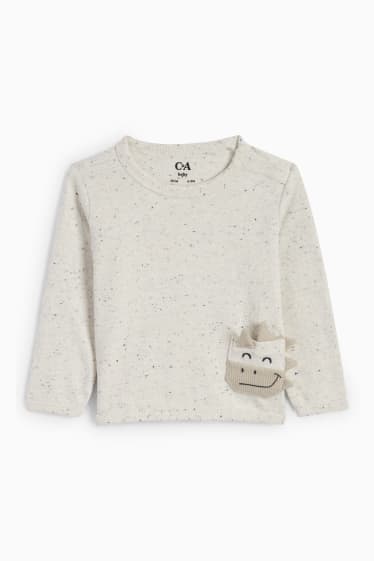 Baby: jongens - Draak - babyoutfit - 3-delig - beige