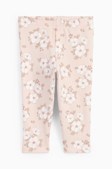 Baby Mädchen - Blümchen - Baby-Outfit - 3 teilig - cremefarben