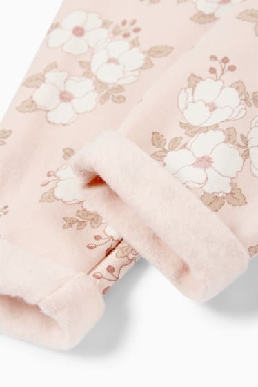 Baby Mädchen - Blümchen - Baby-Outfit - 3 teilig - cremefarben