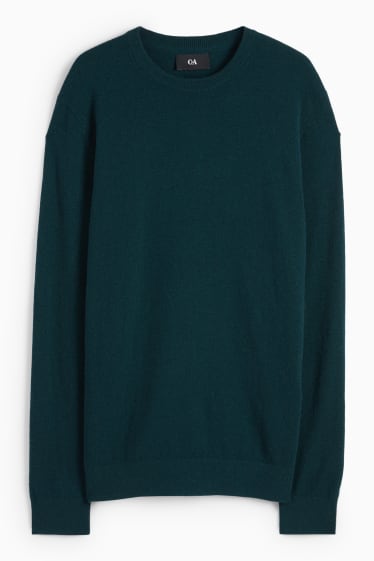 Herren - Kaschmir-Pullover - dunkelgrün