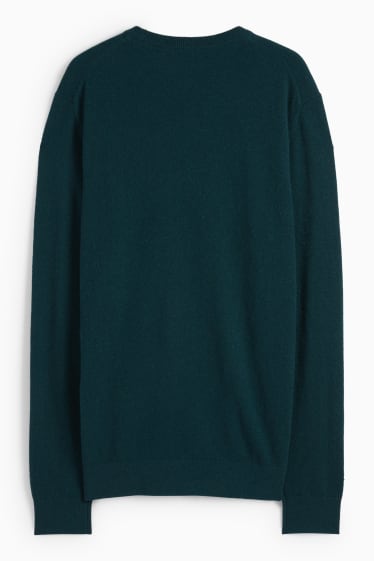 Herren - Kaschmir-Pullover - dunkelgrün