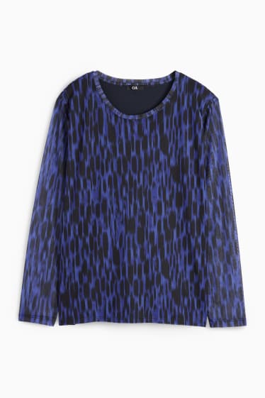 Women - Long sleeve top - patterned - purple