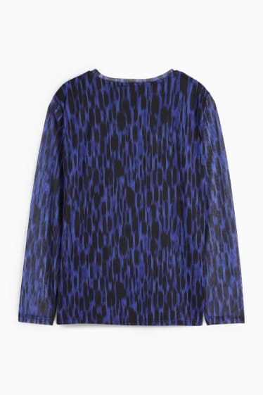 Women - Long sleeve top - patterned - purple