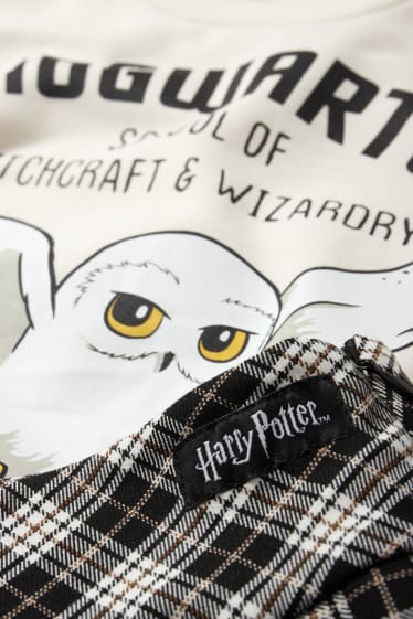 Enfants filles - Harry Potter - ensemble - sweat et jupe plissée - 2 pièces - crème