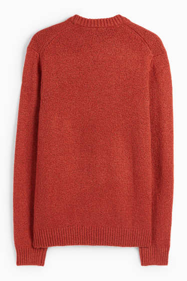 Hommes - Pull - rouge foncé